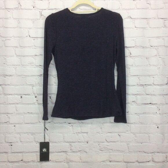 Rock & Republic Faux Wrap Top Women’s Size M Villan Violet Long Sleeve V-Neck - Picture 5 of 5